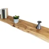 SAM Holzplatte Arya mit Echter Baumkante Einseitig 120 x 30 cm Akazienholz Natur