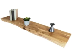 SAM Holzplatte Arya mit Echter Baumkante Einseitig 120 x 30 cm Akazienholz Natur