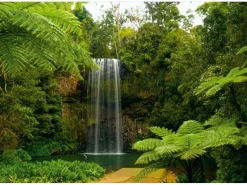 Sanders & Sanders Fototapete Wasserfall Grün 180 x 127 cm 600345