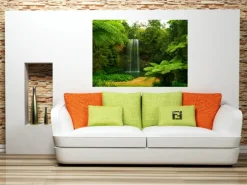 Sanders & Sanders Fototapete Wasserfall Grün 180 x 127 cm 600345