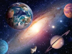 Sanders & Sanders Fototapete Universum Blau Lila und Orange 360 x 270 cm 600546