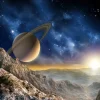 Sanders & Sanders Fototapete Universum Blau und Beige 360 x 270 cm 600489