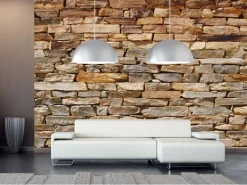 Sanders & Sanders Fototapete Stein-Optik Beige 360 x 254 cm 600397