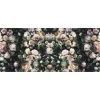 Sanders & Sanders Fototapete Blumen Multicolor Auf Schwarz 800 x 250 cm 611946