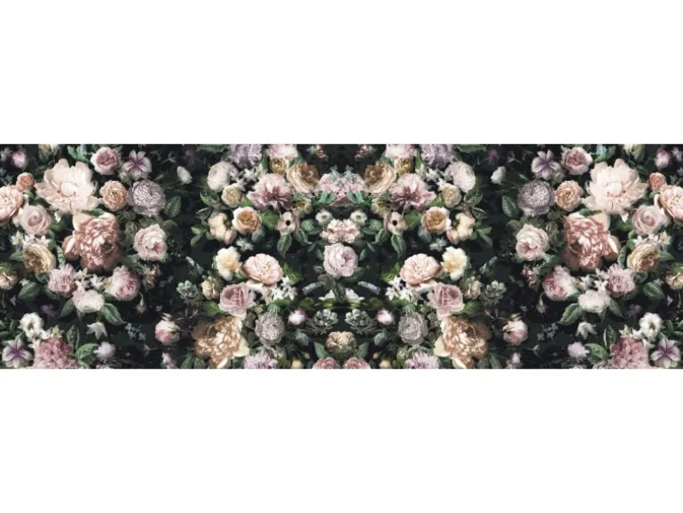 Sanders & Sanders Fototapete Blumen Multicolor Auf Schwarz 800 x 250 cm 611946