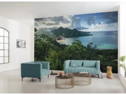 Sanders & Sanders Fototapete Tropische Insel Grün und Blau 450 x 280 cm 612698