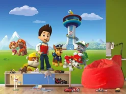 Sanders & Sanders Fototapete Paw Patrol Blau Grün und Rot 360 x 270 cm 600598