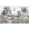 Sanders & Sanders Poster Dinosaurier Grau 0,75 x 1,7 m 601263