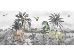 Sanders & Sanders Poster Dinosaurier Grau 0,75 x 1,7 m 601263