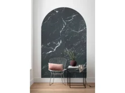 Sanders & Sanders Selbstklebende Runde Tapete Torbogen Schwarz 127 x 200 cm 611747