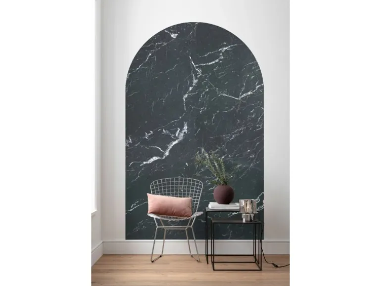 Sanders & Sanders Selbstklebende Runde Tapete Torbogen Schwarz 127 x 200 cm 611747