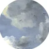 Sanders & Sanders Selbstklebende Runde Tapete Wolken Graublau Ø 125 cm 611771