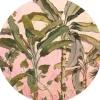 Sanders & Sanders Selbstklebende Runde Tapete Botanisch Rosa und Grün Ø 125 cm 611769