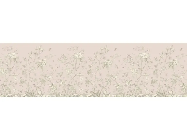Sanders & Sanders Selbstklebende Tapetenbordüre Blumenmuster Beige 13.8 x 500 cm 601313