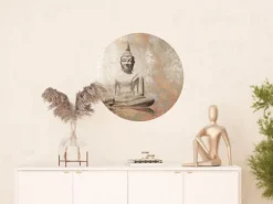 Sanders & Sanders Selbstklebende Runde Tapete Budha Beige Ø 70 cm 601089