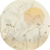 Sanders & Sanders Selbstklebende Runde Tapete Landschaft Sandbeige Ø 125 cm 612354