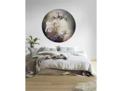 Sanders & Sanders Selbstklebende Runde Tapete Blumen Rosa Blau und Grün Ø 125 cm 611736