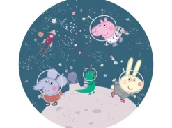 Sanders & Sanders Selbstklebende Runde Tapete Peppa Wutz Dunkelblau Ø 70 cm 601298