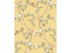 Sanders & Sanders Tapete Blumen Gelb und Grün 53 cm x 10 m