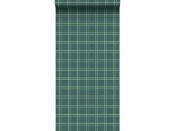 Sanders & Sanders Tapete Karomuster Dunkelgrün 53 cm x 10 m