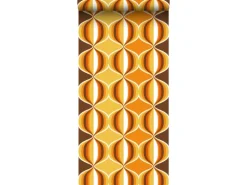 Sanders & Sanders Tapete Retro-Ornamente Gelb Braun und Orange 53 cm x 10.05 m