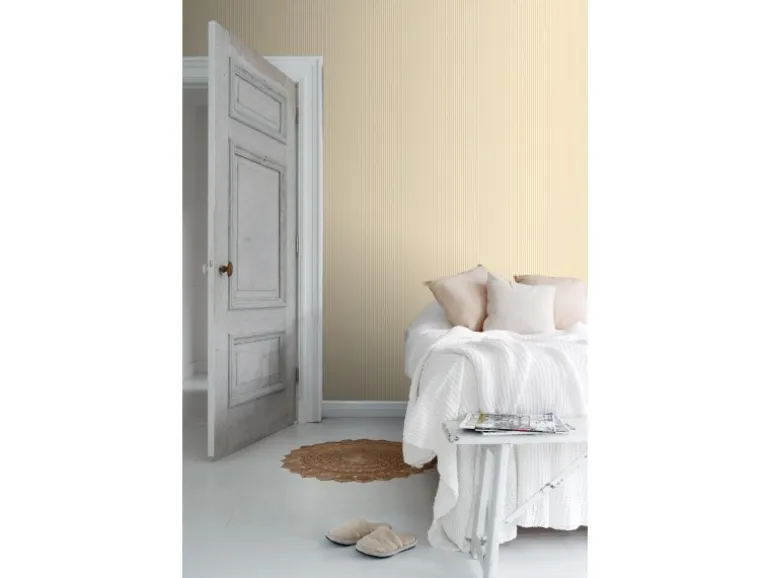 Sanders & Sanders Tapete Streifenmuster Gelb 50 x 900 cm