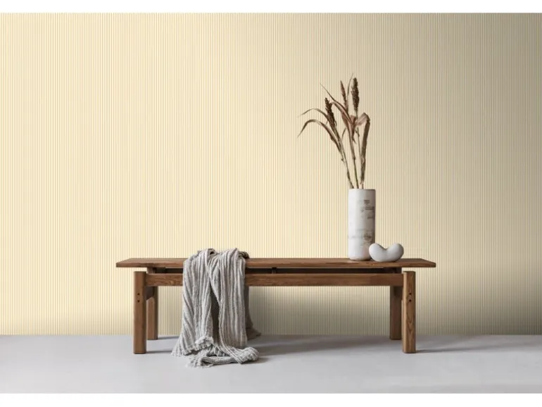 Sanders & Sanders Tapete Streifenmuster Gelb 50 x 900 cm