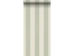 Sanders & Sanders Tapete Streifen Grün und Beige 53 cm x 10.05 m