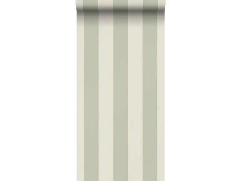 Sanders & Sanders Tapete Streifen Grün und Beige 53 cm x 10.05 m