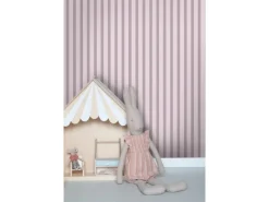 Sanders & Sanders Tapete Streifenmuster Lila 50 x 900 cm