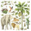 Sanders & Sanders Wandtattoo Dschungeltiere Grün 30 x 30 cm 601331