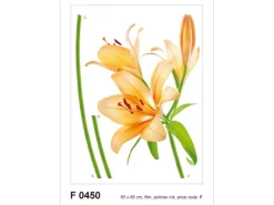 Sanders & Sanders Wandtattoo Blumen Orange und Grün 65 x 85 cm 600256