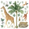 Sanders & Sanders Wandtattoo Dschungeltiere Dschungelgrün 30 x 30 cm 601332