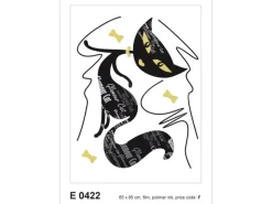 Sanders & Sanders Wandtattoo Katze Schwarz 65 x 85 cm 600247
