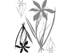 Sanders & Sanders Wandtattoo Blumen Grau und Schwarz 65 x 85 cm 600253