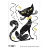 Sanders & Sanders Wandtattoo Katze Schwarz 65 x 85 cm 600246
