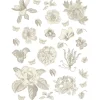 Sanders & Sanders Wandtattoo Blumen Grau 85 x 65 cm 601351