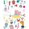 Sanders & Sanders Wandtattoo Peppa Wutz Multicolor 85 x 65 cm 601360