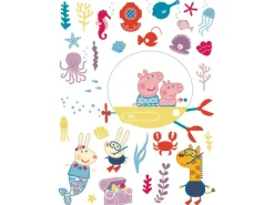 Sanders & Sanders Wandtattoo Peppa Wutz Multicolor 85 x 65 cm 601360