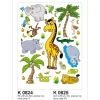 Sanders & Sanders Wandtattoo Dschungeltiere Gelb Grün und Grau 65 x 85 cm 600305