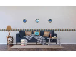 Sanders & Sanders Wandtattoo Meerblick Blau 65 x 85 cm 600267