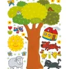 Sanders & Sanders Wandtattoo Bauernhof Grün Gelb und Braun 65 x 85 cm 600243