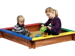 Sandkasten wetterfest 117 cm x 117 cm Bunt FSC®
