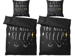 SANILO Bettwäsche 4-teilig All You Need is Sleep