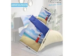 SANILO Bettwäsche 2-teilig Leuchtturm