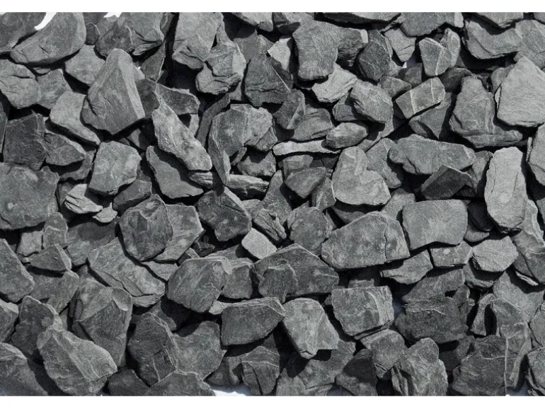 Schieferplättchen Graphit-Schwarz 20 - 40 mm 1000 kg Big-Bag