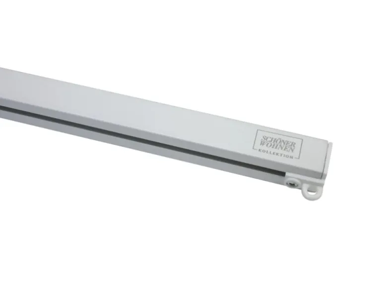 Schöner Wohnen Aluminium-Vorhangschienenset Emilia 1-läufig 160 cm Weiß-Matt