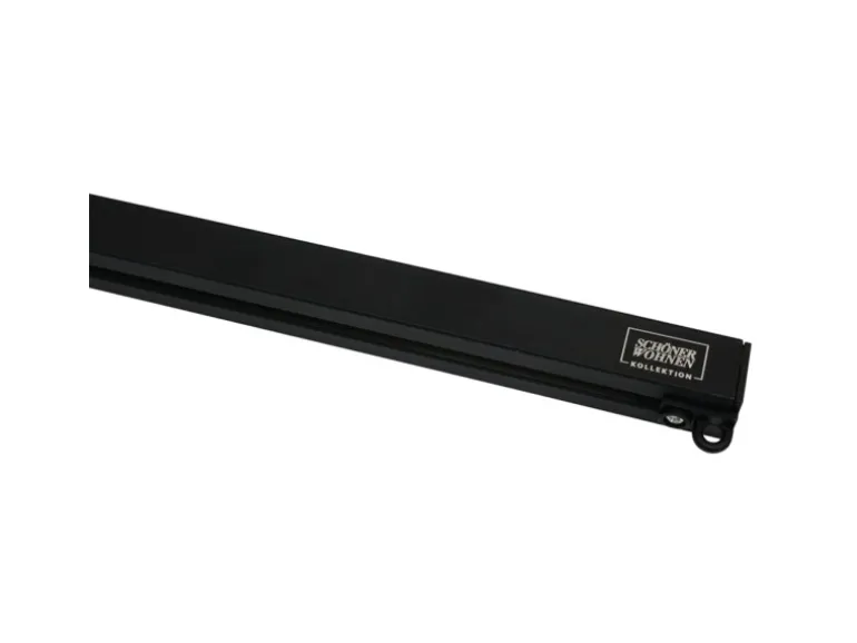 Schöner Wohnen Aluminium-Vorhangschienenset Emilia 1-läufig 200 cm Schwarz-Matt