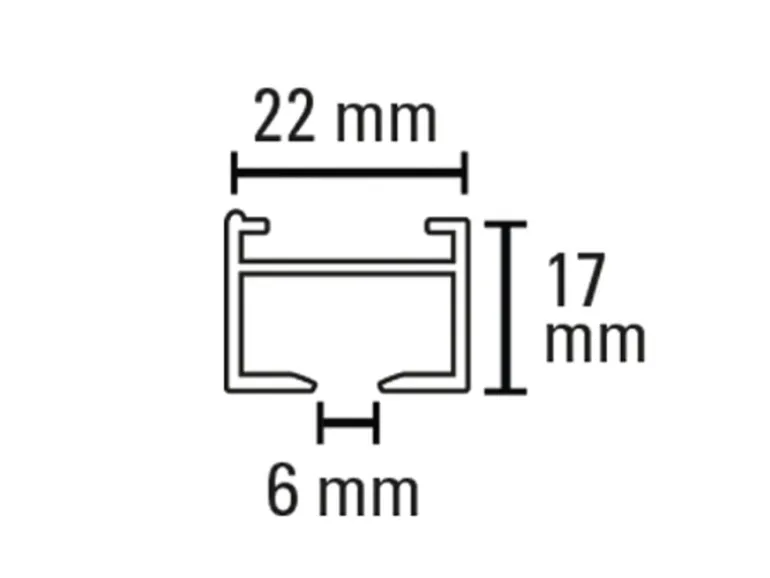 Schöner Wohnen Aluminium-Vorhangschienenset Emilia 1-läufig 200 cm Weiß-Matt