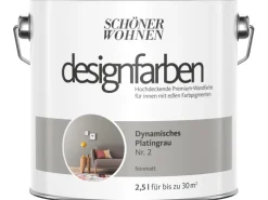 Schöner Wohnen Designfarben Dynamisches Platingrau matt 2,5 l